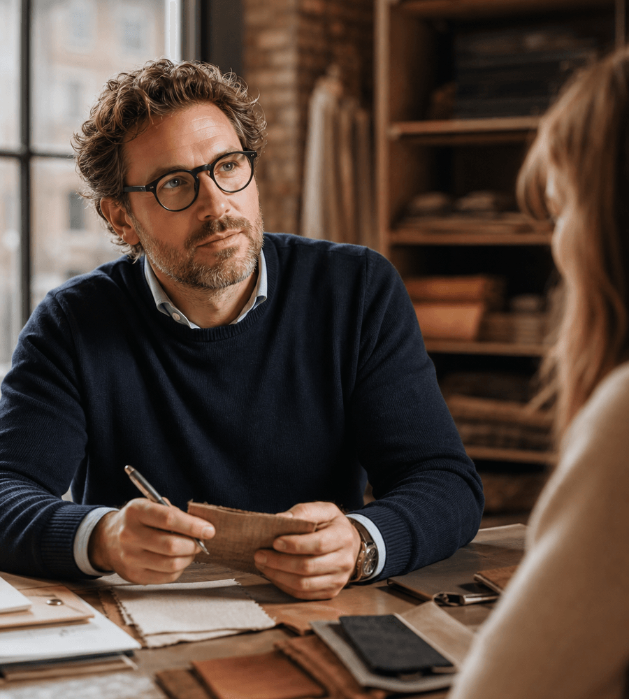 Une professionnelle dans son commerce local
